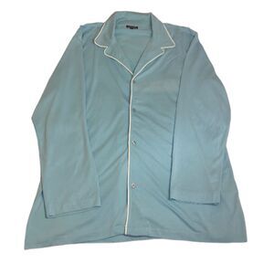 Club Room CLUBROOM Intimates Light Blue Notched Collar Sleep Shirt XL